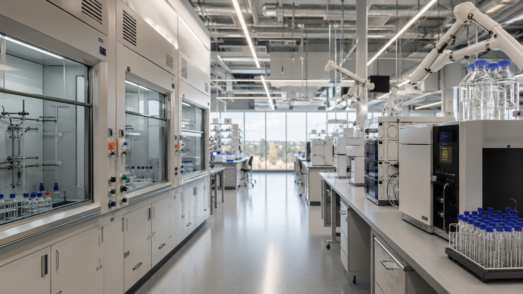 Modern analytical laboratory floor
